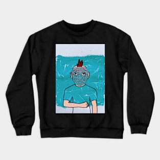 Expressive Elegance: NFT Character - MaleMask Satoshi Edition on TeePublic Crewneck Sweatshirt